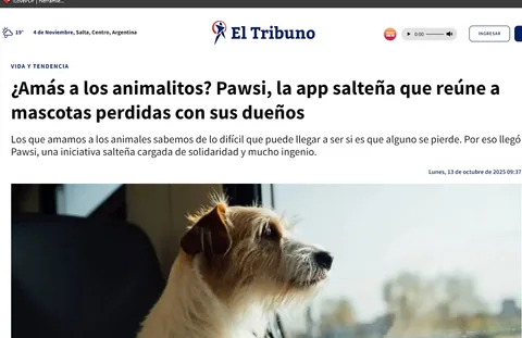 Nota sobre Pawsi en El Tribuno